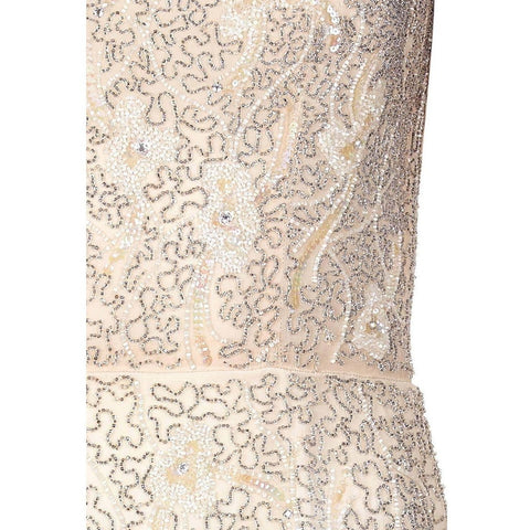 ARCHIVE - 1960s Lavish Cream Silk Embellished Cocktail or Bridal Dress