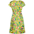 ARCHIVE - 1960s Lime Green and Rose Print Dress