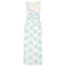 ARCHIVE - 1960s Long White Dress with Turquoise Embroidery