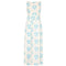 ARCHIVE - 1960s Long White Dress with Turquoise Embroidery