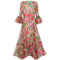 ARCHIVE - 1960s Organza Maxi Dress with Bold Floral Print