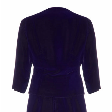 ARCHIVE - 1960s Paul Jonas Indigo Velvet Skirt Suit