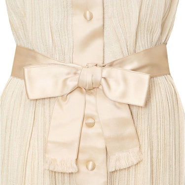 ARCHIVE - 1960s Sarmi Cream Silk Evening or Bridal Dress
