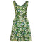 ARCHIVE - 1960s Silk Dress with Bold Green and Blue Floral Print