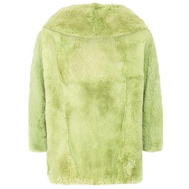 ARCHIVE - 1960s Super Soft Green Rabbit Fur Vintage Jacket