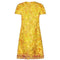 ARCHIVE - 1960s Yellow and Gold Floral Brocade Dress