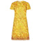 ARCHIVE - 1960s Yellow and Gold Floral Brocade Dress