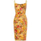 ARCHIVE -  1960s Yellow Floral Flock Coat and Dress Set