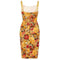 ARCHIVE -  1960s Yellow Floral Flock Coat and Dress Set