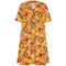 ARCHIVE -  1960s Yellow Floral Flock Coat and Dress Set