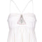 ARCHIVE - 1970s Bill Gibb White Evening Dress with Beaded Moth Motive