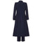 ARCHIVE - 1970s Chloe Navy Wool Dress Coat and Trouser Suit