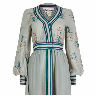 ARCHIVE - 1970s Frank Usher Seafoam Green Chiffon Maxi Dress