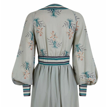 ARCHIVE - 1970s Frank Usher Seafoam Green Chiffon Maxi Dress