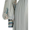 ARCHIVE - 1970s Frank Usher Seafoam Wrap Over Green Printed Chiffon Maxi Dress