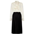 ARCHIVE - 1970s Haute Couture Lanvin Monochrome Silk Dress
