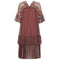 ARCHIVE - 1970s Janice Wainwright Maroon Ruffle Dress