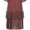 ARCHIVE - 1970s Janice Wainwright Maroon Ruffle Dress