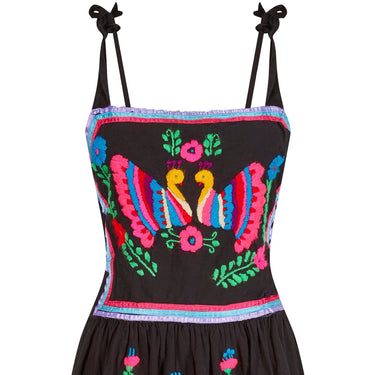 ARCHIVE - 1970s Mexican Hand Embroidered Huipil Style Sun Dress