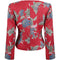ARCHIVE - 1970s Yves Saint Laurent Red Quilted Jacket With Butterfly Floral Design
