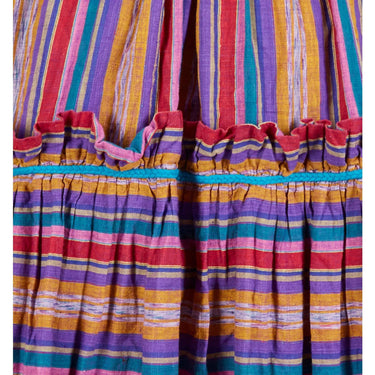 ARCHIVE - 1970s Yves Saint Laurent Striped Peasant Skirt With Ruffle Frill