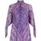 ARCHIVE - 1978 Rare Purple Adini Sultana Dress With Angel Sleeves and Metallic Thread