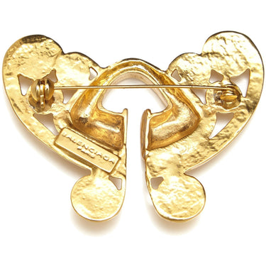 ARCHIVE - 1980s Balenciaga Gold Vintage Aztec Design Brooch