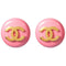 ARCHIVE - 1980s Chanel Pink Lucite Gold Logo Earrings