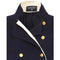 ARCHIVE - 1980s Navy Crepe Chanel Dress with Gold Buttons