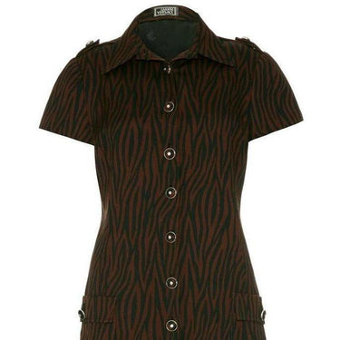ARCHIVE - 1980s Versace Zebra Print Dress