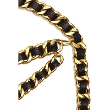 ARCHIVE - 1980s/1990s Chanel Black Leather and Chain Belt