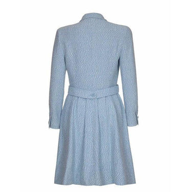 ARCHIVE - 1990s Chanel Blue Tweed Dress Coat