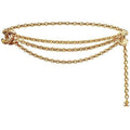 ARCHIVE - 1990s Chanel Gold Chain Double CC Logo Belt