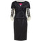 ARCHIVE - 1990s Christian Lacroix Black Satin Skirt Suit
