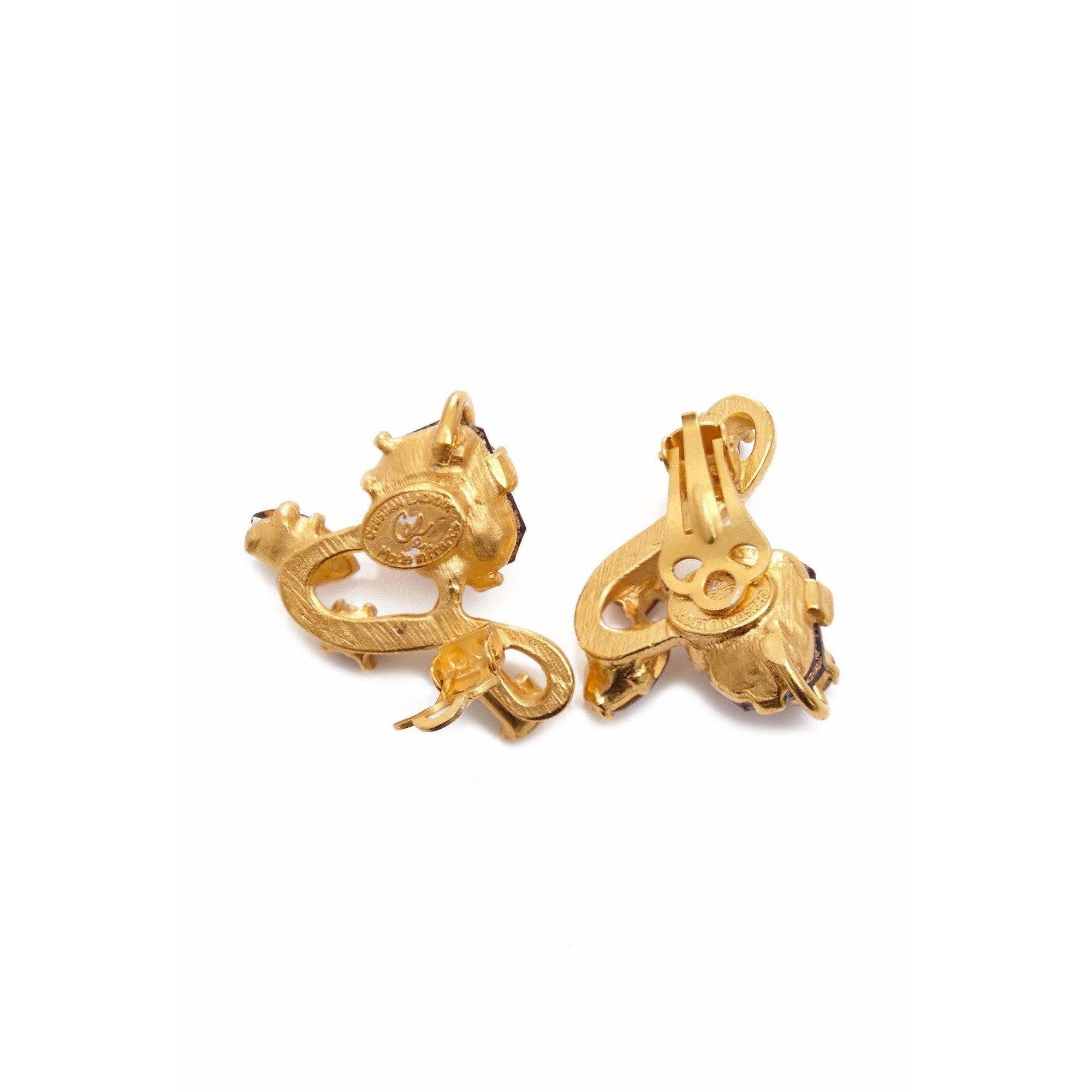 ARCHIVE - 1990s Christian Lacroix Gem Set Earrings