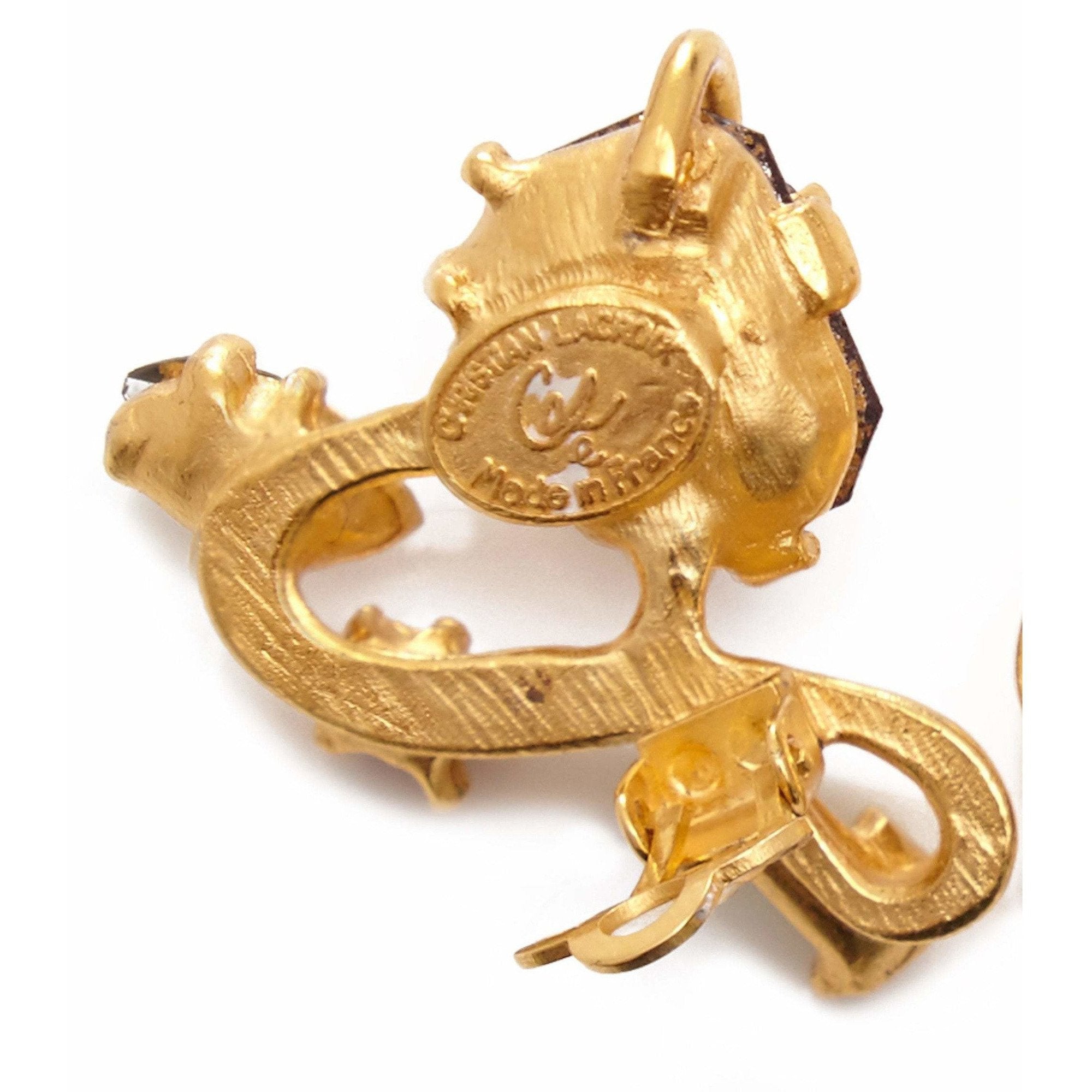 ARCHIVE - 1990s Christian Lacroix Gem Set Earrings