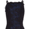 ARCHIVE - 1990s David Fielden Couture Black Lace Dress with Blue Underlay