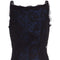 ARCHIVE - 1990s David Fielden Couture Black Lace Dress with Blue Underlay