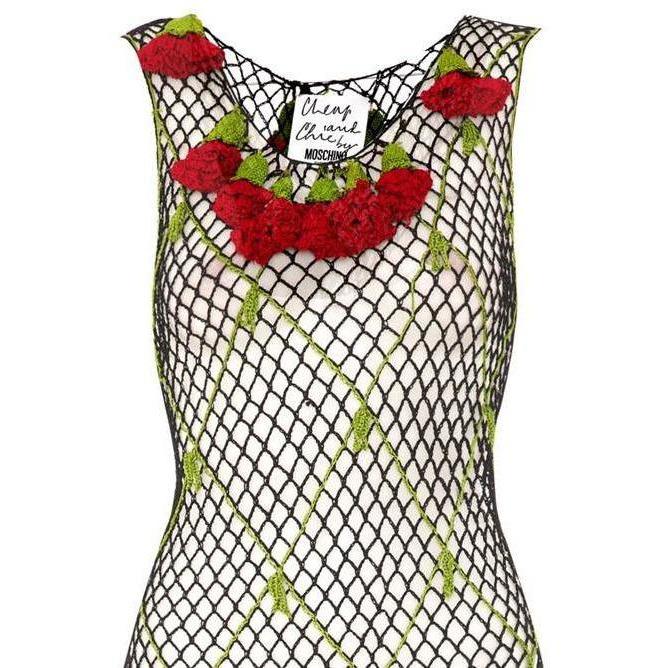 ARCHIVE - 1990s Moschino Cheap and Chic Black Net Dress