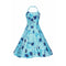 ARCHIVE - Alfred Shaheen 1950s Aquamarine Hawaiian Cotton Sundress With Novelty Fish Print