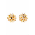 ARCHIVE - Chanel 1980s Flower Design Earrings with Pearl Detail