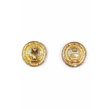 ARCHIVE - Chanel 1980s Large Gold Gilt Pearl Earrings