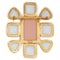 ARCHIVE - Chanel 1990s Gold Plated Gripoix Glass and Rose Enamel CC Brooch