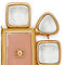 ARCHIVE - Chanel 1990s Gold Plated Gripoix Glass and Rose Enamel CC Brooch