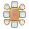 ARCHIVE - Chanel 1990s Gold Plated Gripoix Glass and Rose Enamel CC Brooch