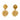 ARCHIVE - Chanel 1990s Gold Tone Sun Drop Earrings