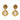 ARCHIVE - Chanel 1990s Gold Tone Sun Drop Earrings