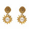 ARCHIVE - Chanel 1990s Gold Tone Sun Drop Earrings