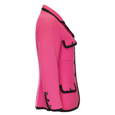 ARCHIVE - 1991 Runway Documented Chanel Fuchsia Pink Wool Jacket