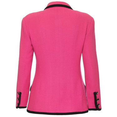 ARCHIVE - 1991 Runway Documented Chanel Fuchsia Pink Wool Jacket